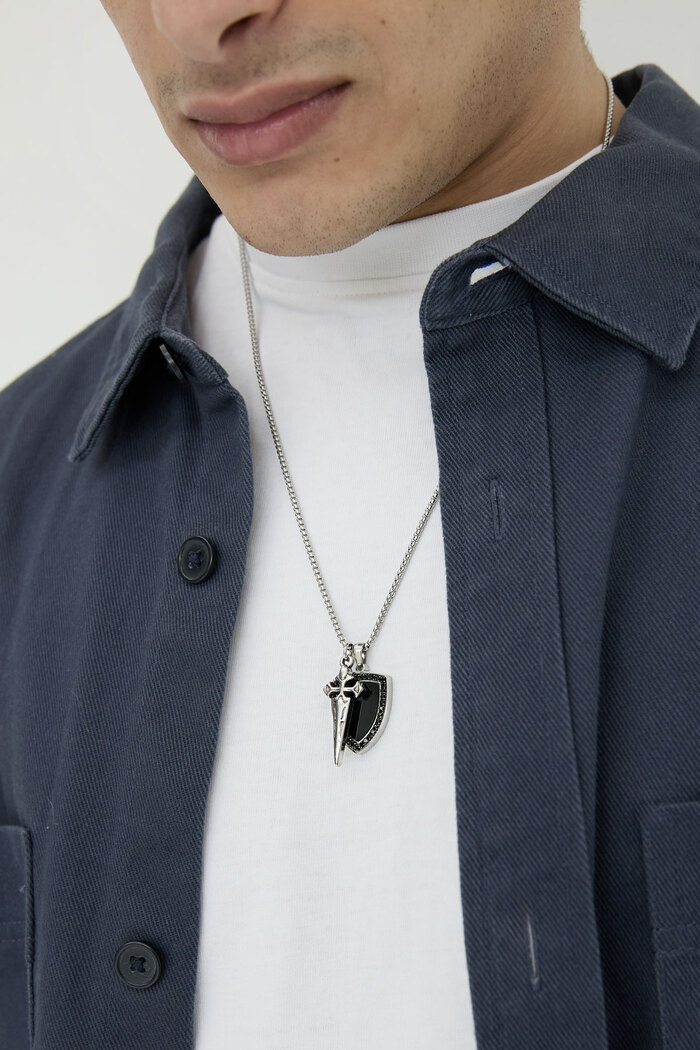 Knight men's necklace - silver  Picture3